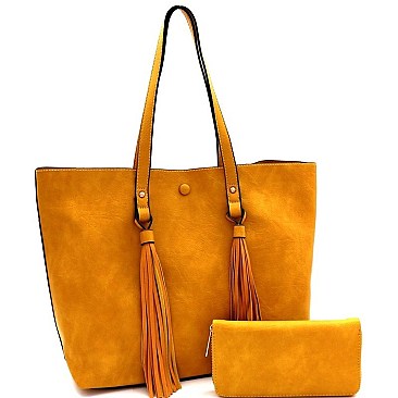 FRINGE TASSEL TOTE WALLET SET