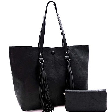 FRINGE TASSEL TOTE WALLET SET