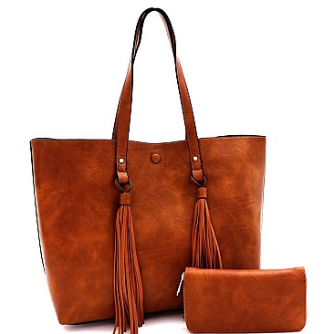 FRINGE TASSEL TOTE WALLET SET