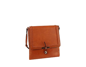 Fashion Braided Flap Crossbody Bag