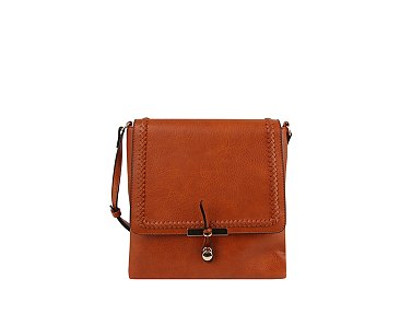 Fashion Braided Flap Crossbody Bag