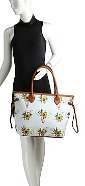 Native American Tribal Aztec Printed Canvas 3-in-1 Shopper