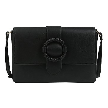 Trendy Buckle Flap Crossbody Bag