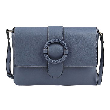 Trendy Buckle Flap Crossbody Bag