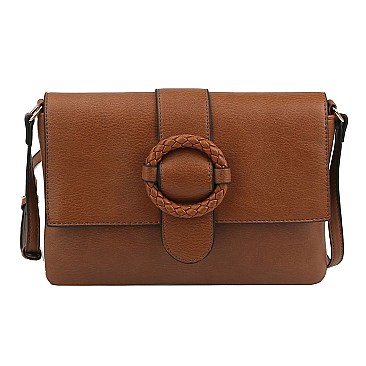 Trendy Buckle Flap Crossbody Bag