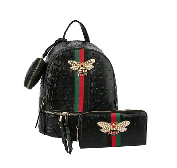 BLACK WHOLESALE BACKPACK SET