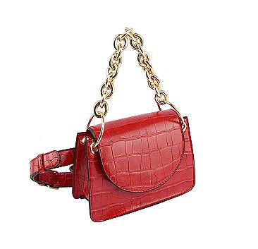 Croc Chain Link Convertible Bag Fanny Pack