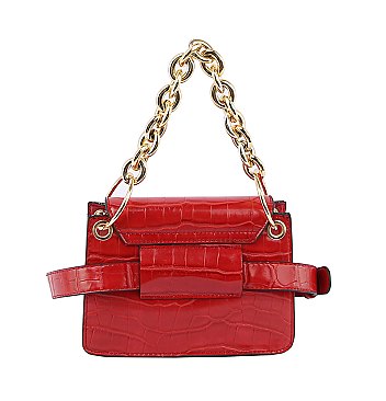 Croc Chain Link Convertible Bag Fanny Pack