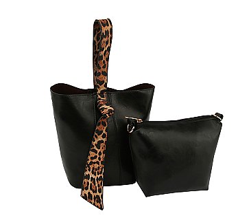 Leopard Bucket 2-in-1 Satchel