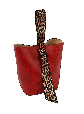 Leopard Bucket 2-in-1 Satchel