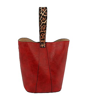 Leopard Bucket 2-in-1 Satchel