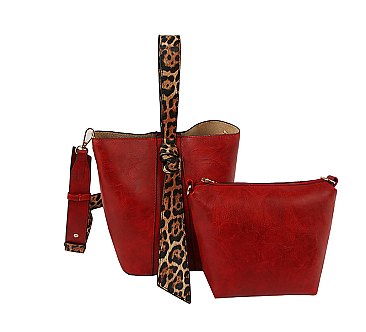 Leopard Bucket 2-in-1 Satchel