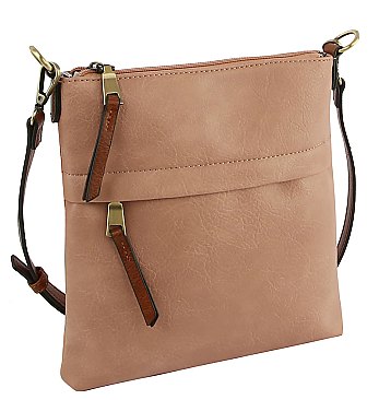 Fashion Zip Pocket Crossbody Bag