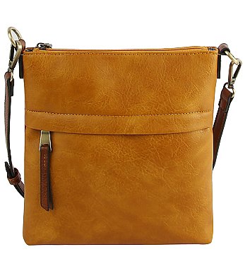 Fashion Zip Pocket Crossbody Bag