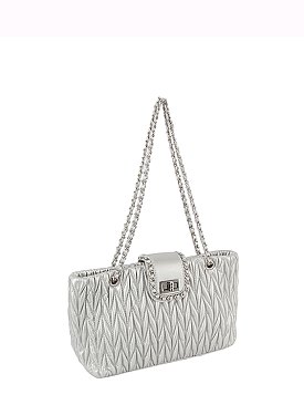 Chevron Quilted Classic Shoulder Bag