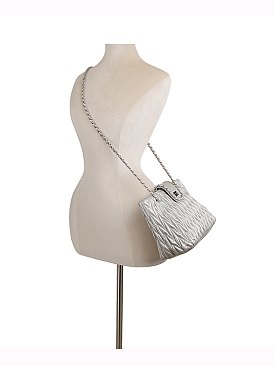 Chevron Quilted Classic Shoulder Bag
