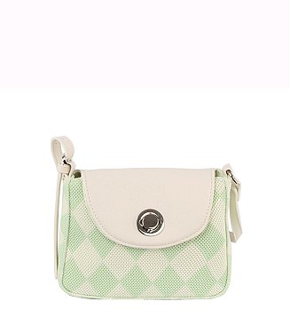 Argyle Check Flap Crossbody Bag
