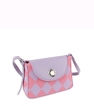 Argyle Check Flap Crossbody Bag