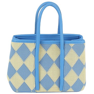 Argyle Check Tote Bag