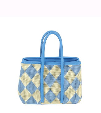 Argyle Check Tote Bag