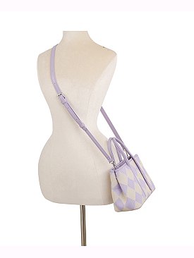 Argyle Check Tote Bag