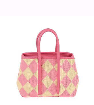 Argyle Check Tote Bag