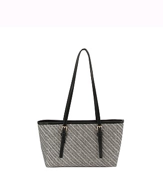 Straw Stripe Beach Tote Bag