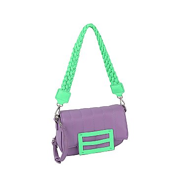 Candy Colorblock Flap Crossbody Bag