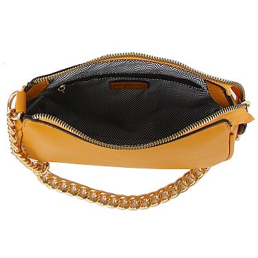 Fashion Chain Link Satchel Crossbody Bag