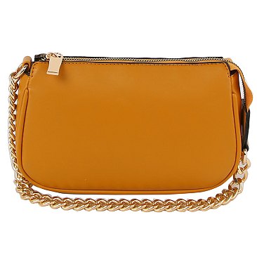 Fashion Chain Link Satchel Crossbody Bag