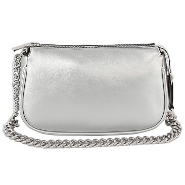 Fashion Chain Link Satchel Crossbody Bag