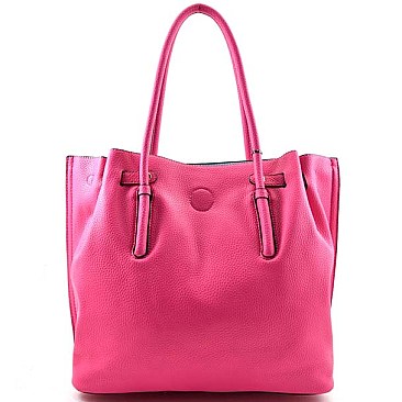 Alluring Contrasting Color Tote with Matching Wallet