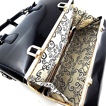 PATENT PRINT- BOTTOM COMPARTMENT BOX BAG