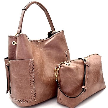Whipstitched 2 in 1 Pocket Hobo MH-LLB105
