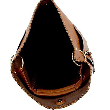 Whipstitched 2 in 1 Pocket Hobo MH-LLB105