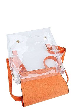 2 IN 1 TRANSPARENT CONVERTIBLE BACKPACK