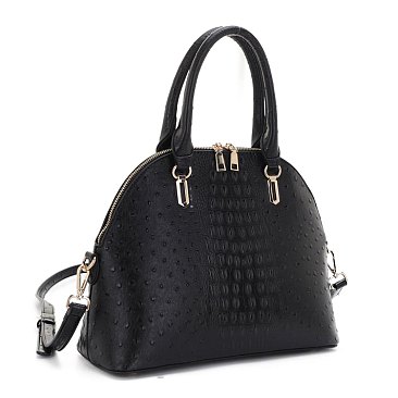 Ostrich Print Satchel