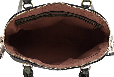 Ostrich Print Satchel