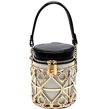 LM6111-LP Filigree Framed Cross Body