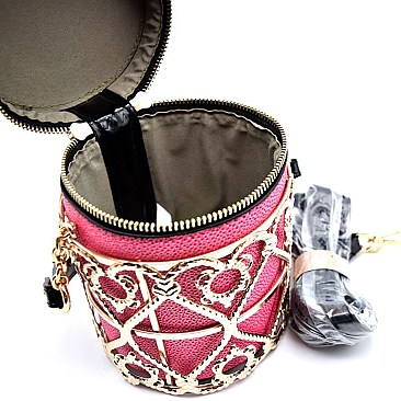 LM6111-LP Filigree Framed Cross Body