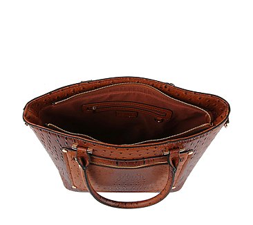 Ostrich Croc Front Pocket 3-in-1 Shopper Set