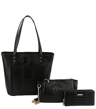 Alligator Croc 3-in-1 Shopper Set
