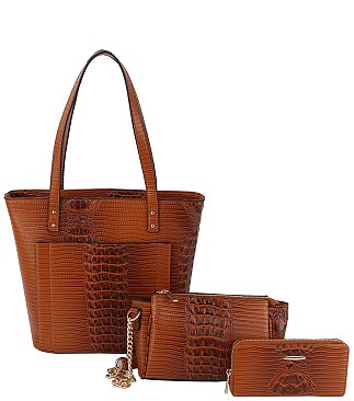 Alligator Croc 3-in-1 Shopper Set