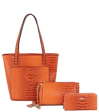Alligator Croc 3-in-1 Shopper Set