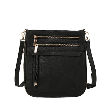 Fashion Zip Pocket Crossbody Bag