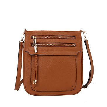 Fashion Zip Pocket Crossbody Bag