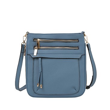 Fashion Zip Pocket Crossbody Bag