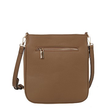 Fashion Zip Pocket Crossbody Bag
