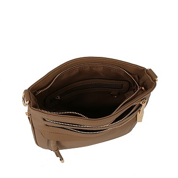 Fashion Zip Pocket Crossbody Bag