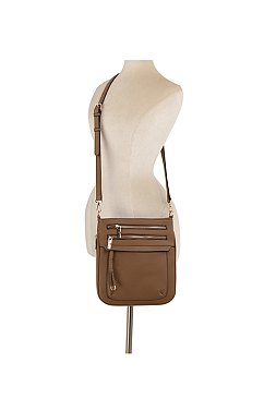 Fashion Zip Pocket Crossbody Bag